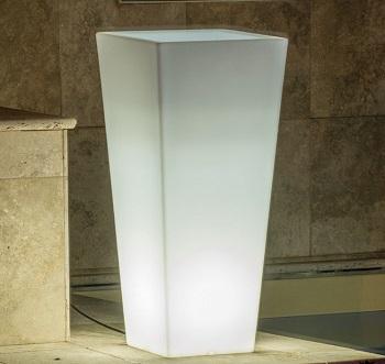Žardinjera Plastična 39X39X85Cm Bijela 25L Hydrus Luce