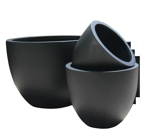 CHINA ARTS Saksija fiberglas L76xW76xH56cm Matte Cappucino