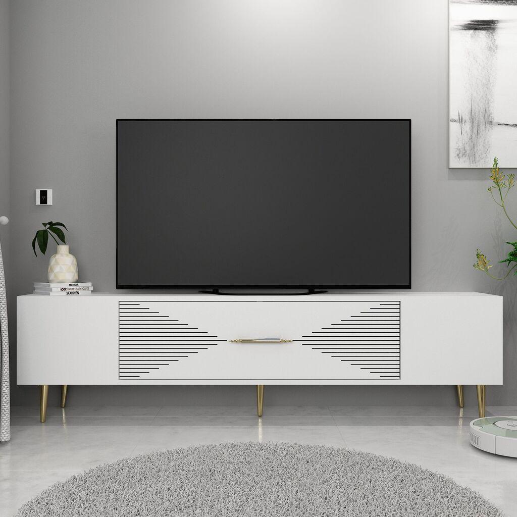 Hanah Kućna TV komoda Dekol1, 150x48,2x29,6 cm, Bijela