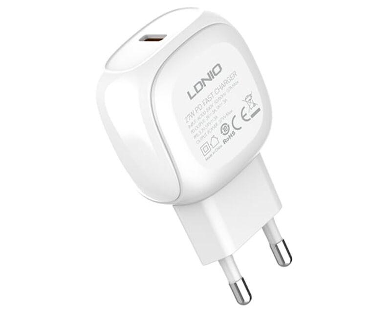 Ldnio A1206C Tip C- Lightning 27W punjač, Bijeli