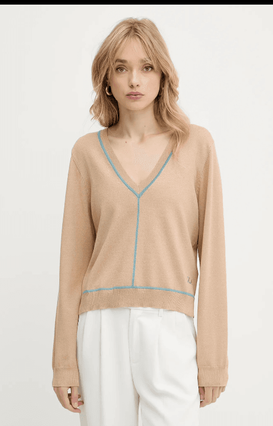 Karl Lagerfeld Ženski Džemper  FW25ŽRA3W180239468, Bež