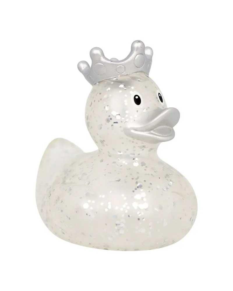 Lilalu Patkica - Glitter With Crown Silver - Rubber Duck
