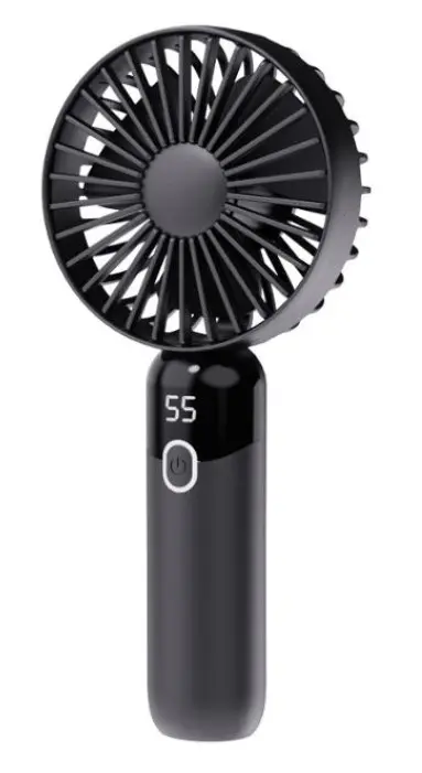 Ručni Ventilator 1200Mah, 6 Brzina, Led Ekran, Crna