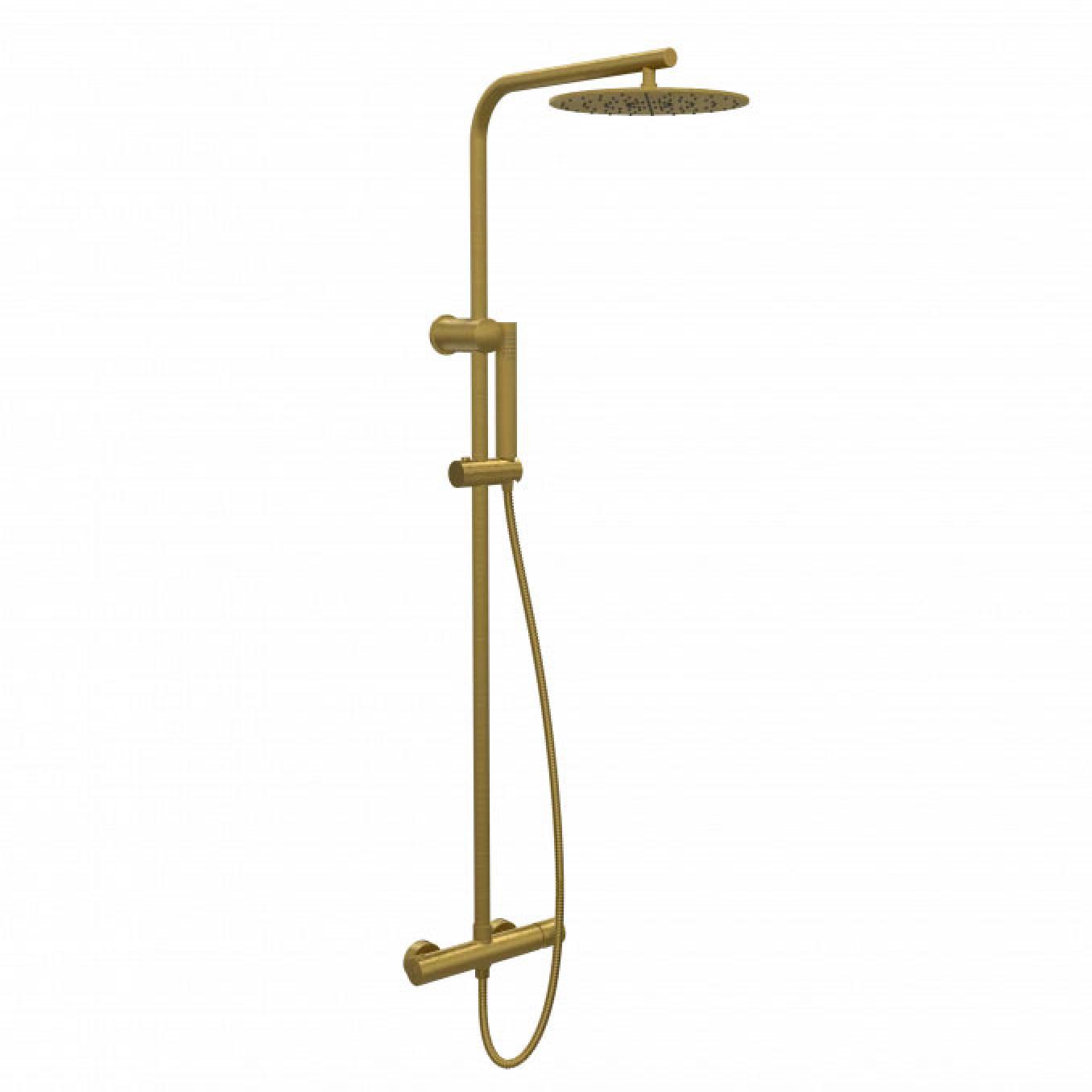 Copen Baterija i usponski tuš  NOOK brušeno zlato okrugli set