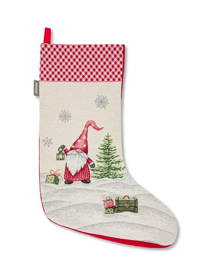 Coincasa Novogodišnja ukrasna čarapa za poklone sa goblen vezom