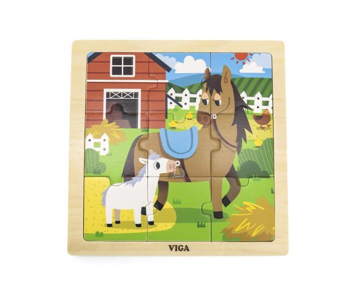 Master Igračka Master drvene puzle konj 9 kom.