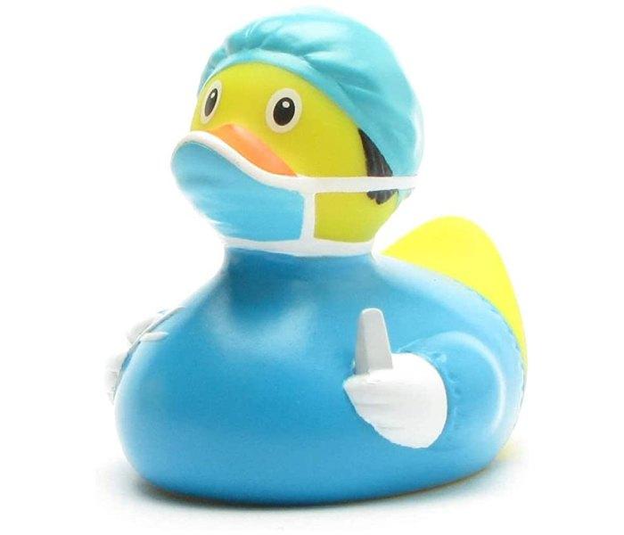 Gumena igračka Lilalu patka za kupanje hirurg