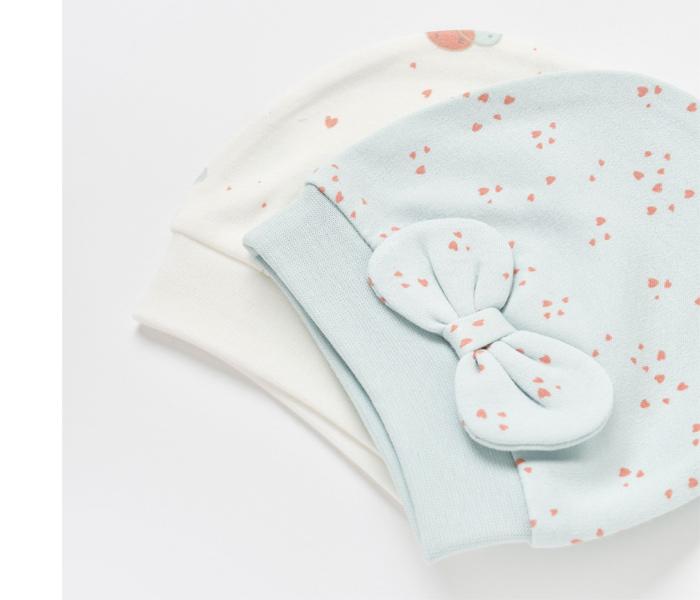 Kapa za bebu BiOrganic 2 komada zeko zelena