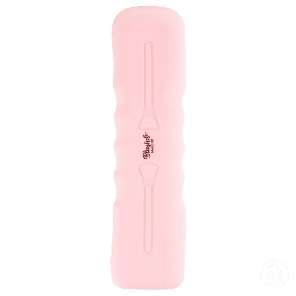 Blush Silikonska futrola za četkice za šminkanje, Roze