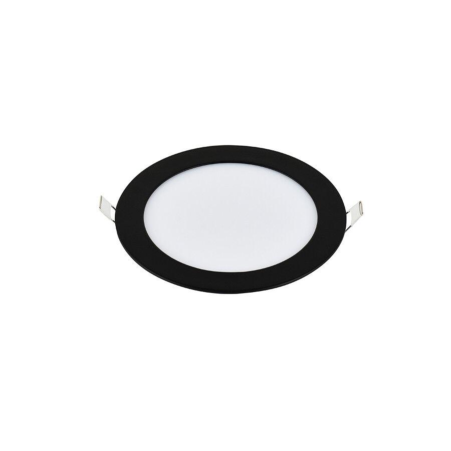 E-light LED panel 3W, Okrugli, Ugradni, 6500K, Crni