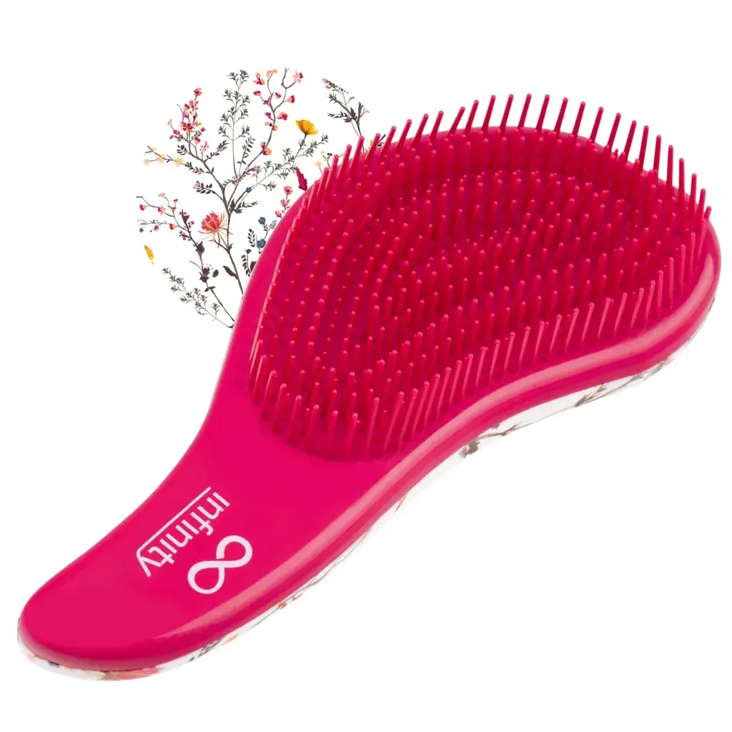 Infinity Četka za raščešljavanje kose Tangle No More Flowers & Branches, Roze