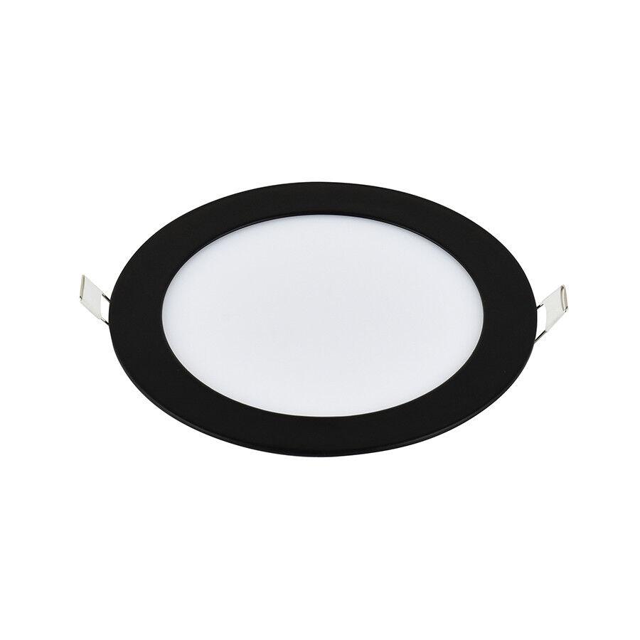 E-light LED panel 24W, Okrugli, Ugradni, 6500K, Crni