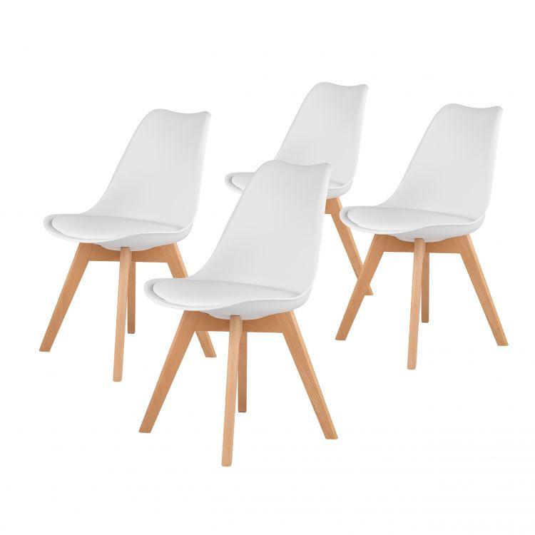 Modernhome Trpezarijske Stolice Set 4Kom Filipo, Bijela