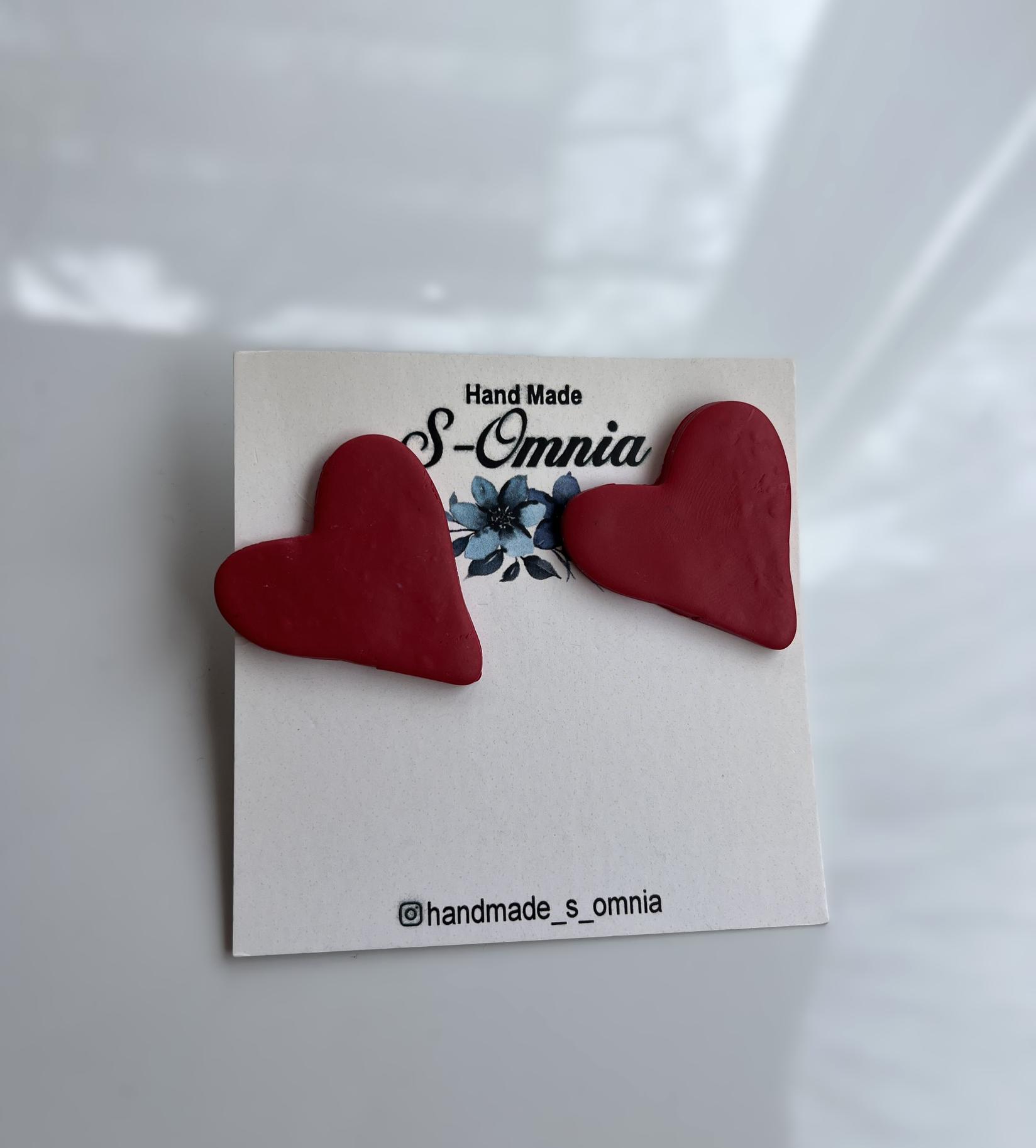 Naušnice Srce Crvene
