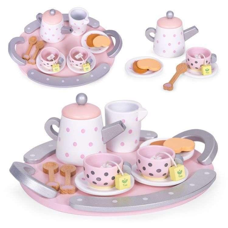 Eco Toys Drveni Set Za Čaj Šolje Čajnik 15 Komada