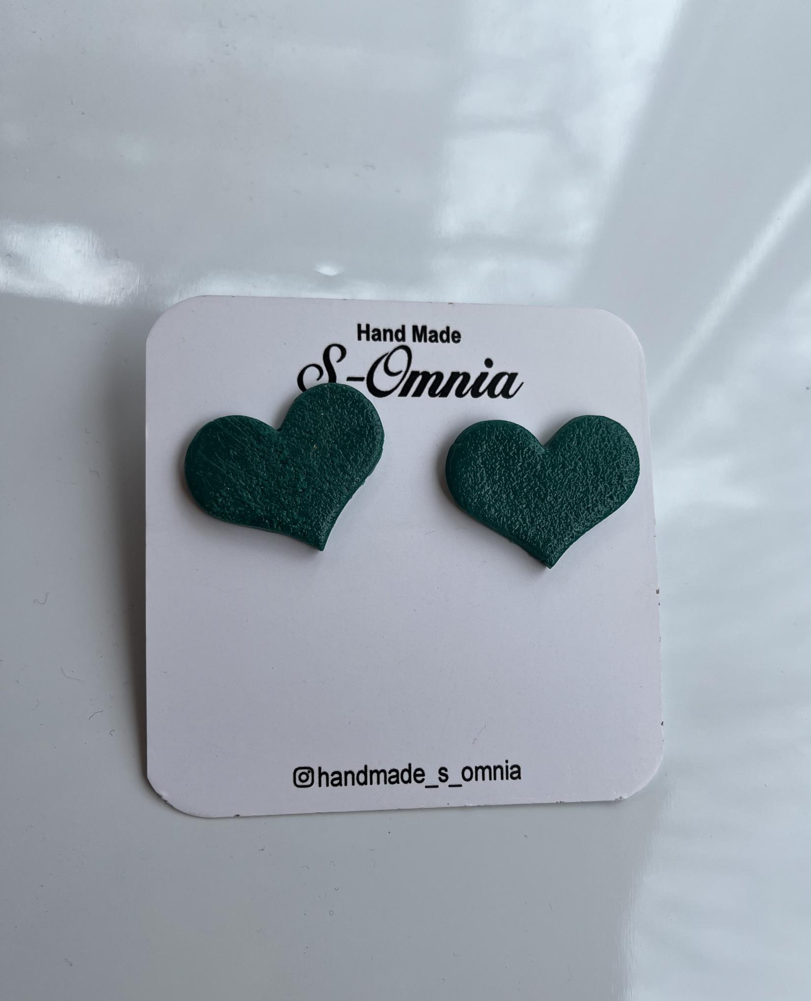 Naušnice Srce Zelene