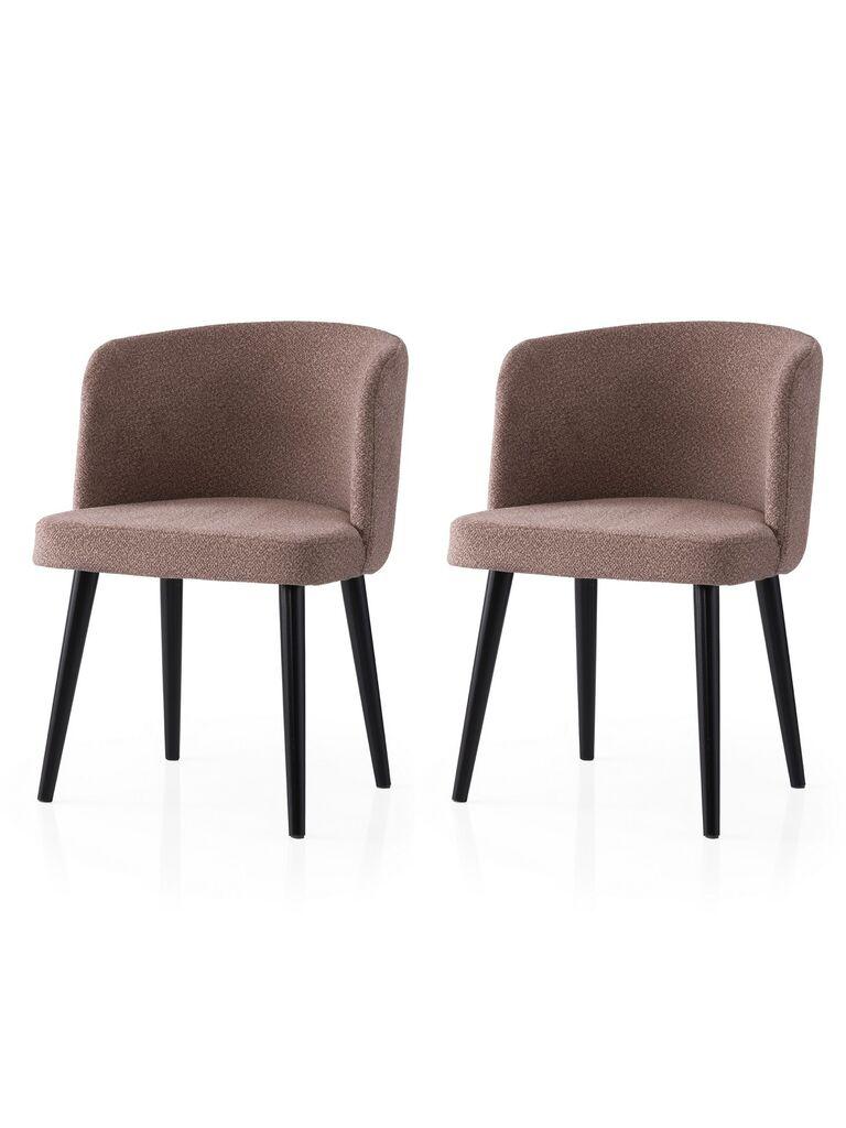 Hanah Home Set trpezarijskih stolica Soft 4111 V2, 2 dijela, Smeđa boja