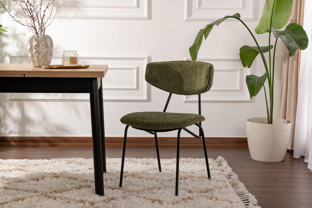 Hanah Home Set trpezarijskih stolica Nancy, 2 komada, boja maslinaste boje