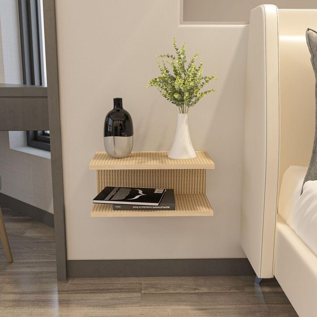 Hanah Home Noćni ormarić Ramira, 45x19,6x23,8 cm, Krem