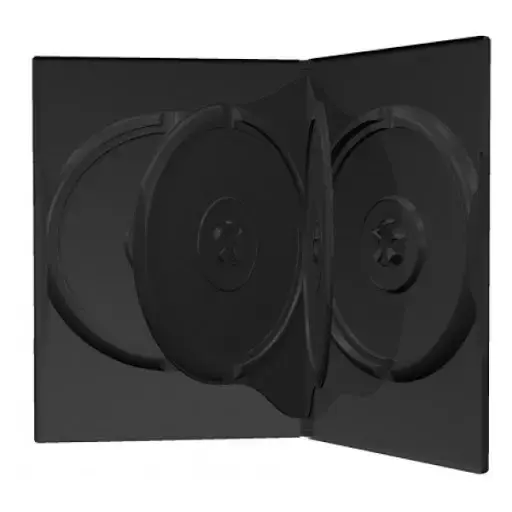 DVD kutija za 4 CD/DVD diska 14mm BOX17, Crna