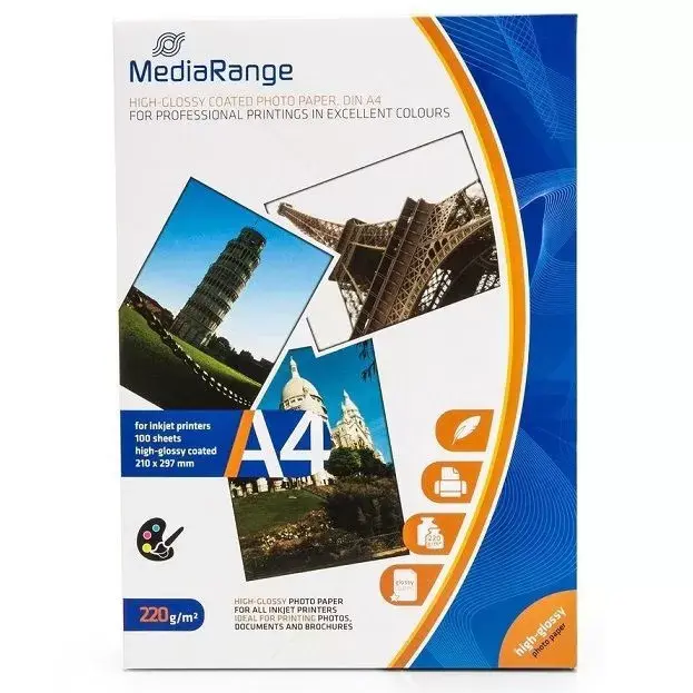 Mediarange A4 220g Foto papir Glossy, 100kom pakovanje