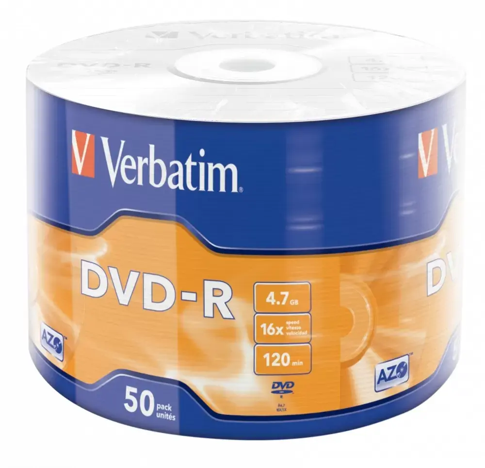 Verbatim DVD-R 4.7GB 16X 1/50 43791, Bijeli