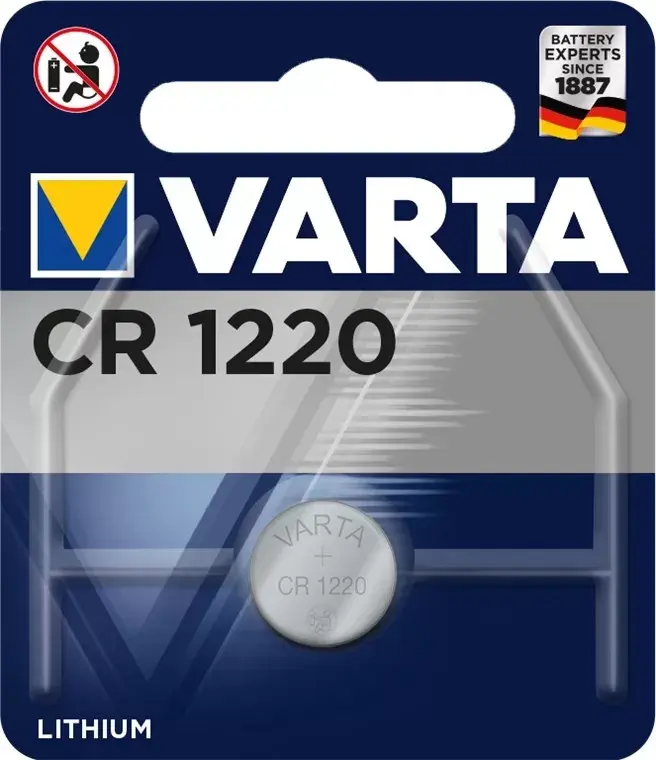 Varta CR1220 (6220), 3V, Siva