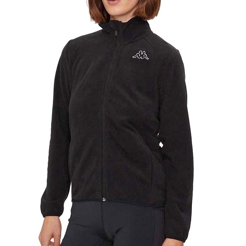 KAPPA Ženska dukserica od flisa s logom, uska, crna