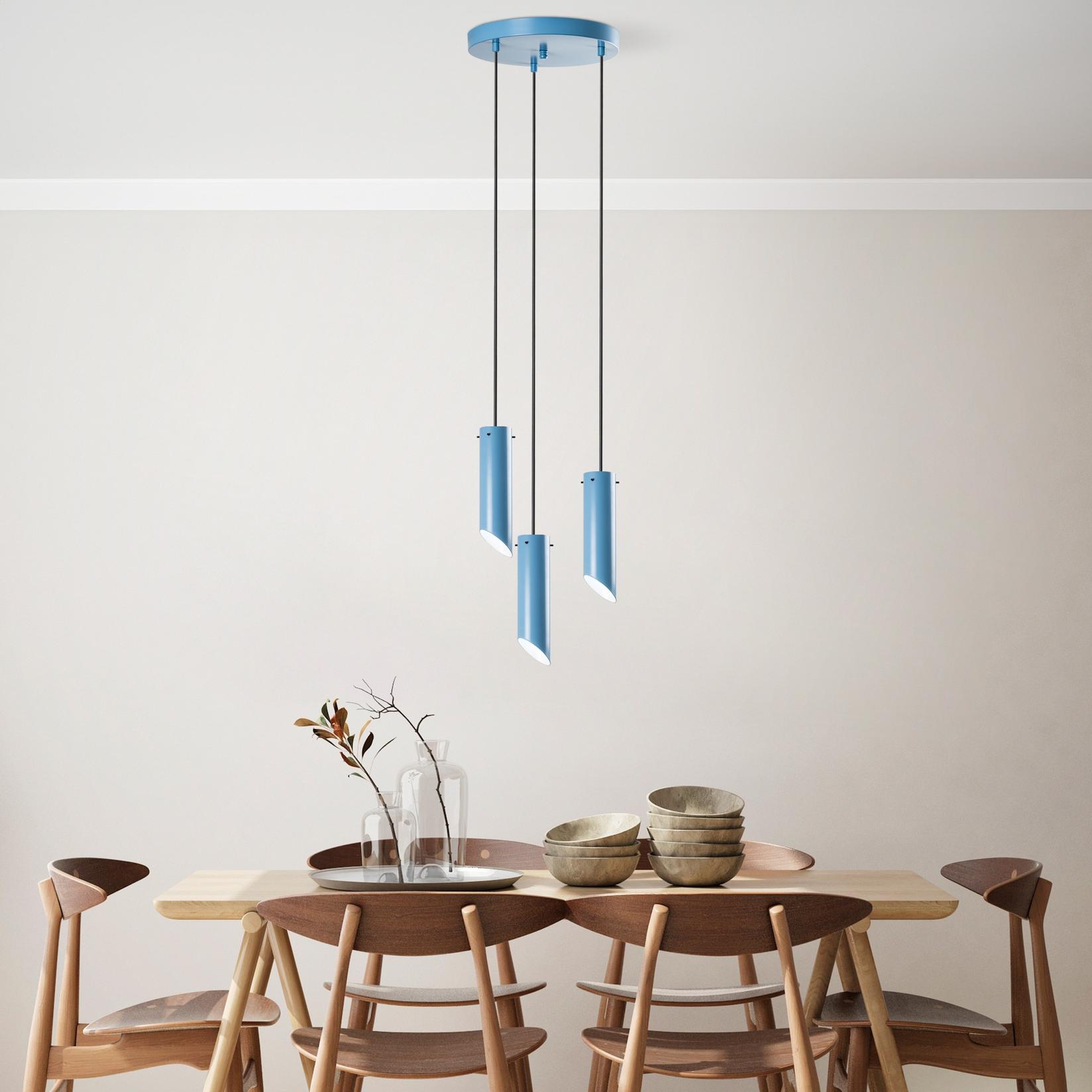 Opviq Luster Kesik-6916, 75-114cm, 40 cm, 3xE27, Plava