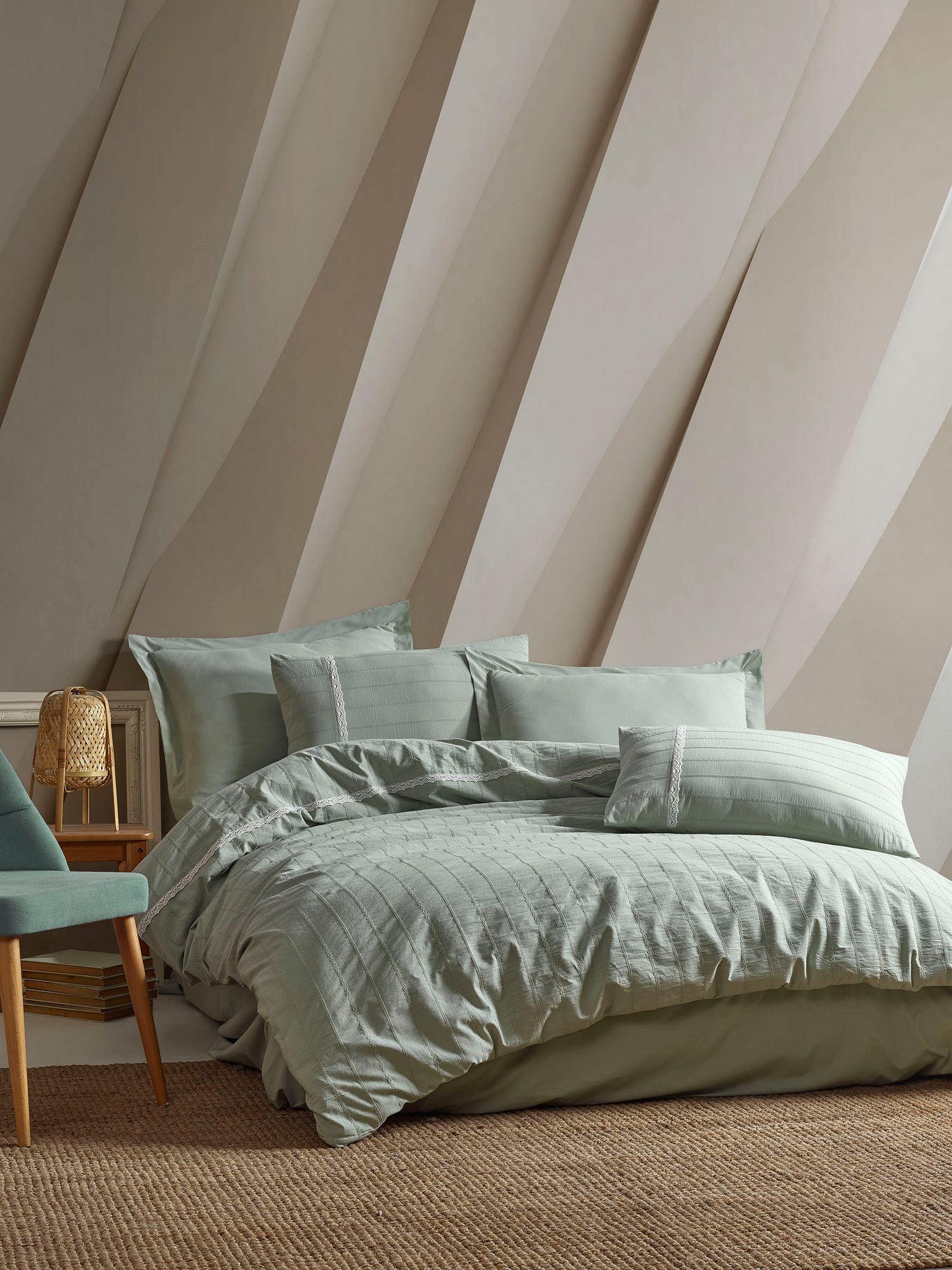 L'essentiel Maison set posteljine Jasmin, 200x220 cm, zelena