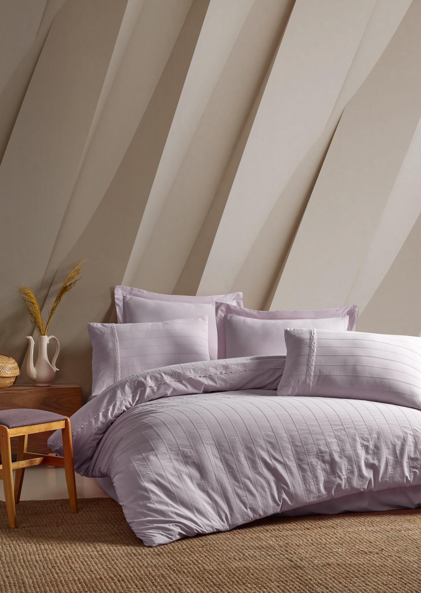 L'essentiel Maison set posteljine Jasmin, 200x220 cm, ljubičasta