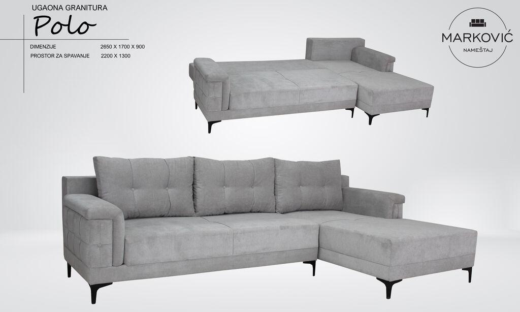Polo Ug.Grt. Polo Ugao Desni Stof Perfekt Harmoni Sivi
