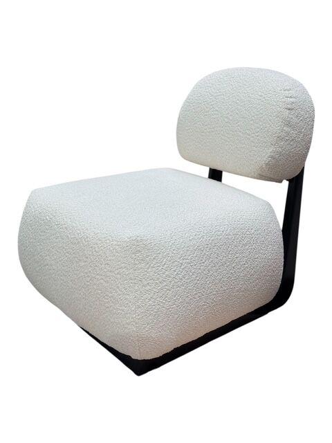 Como Fotelja Como Stof Glamour Pearl 01 Bez Noge Crne Mat