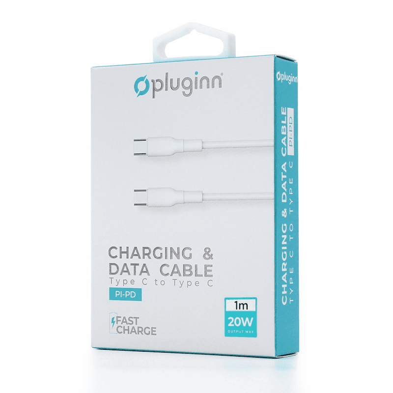 Pluginn Data kabl PL-PD 20W Type-C na Type-C 1m, Bijela
