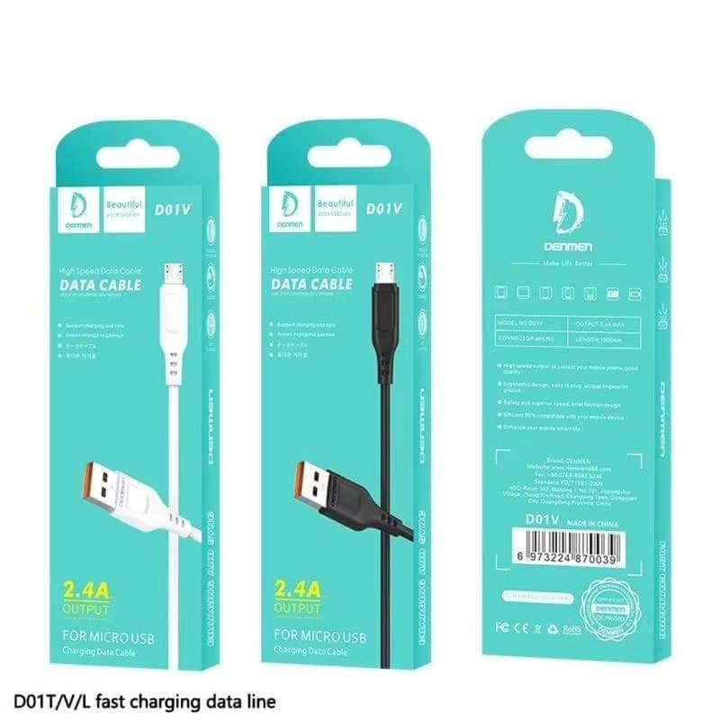Denmen Data kabal D01V (Micro USB), Crna