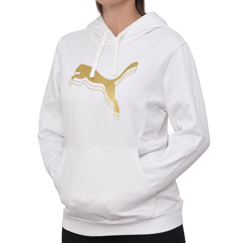 Puma Ženski duks sa kapuljačom Ess Metallic Hoodie Fl, Bijeli