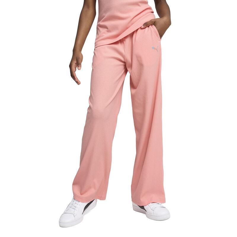 Puma Donji dio trenerke za djevojčice Butterfly Vibe Ribbed Pants, Kajsija