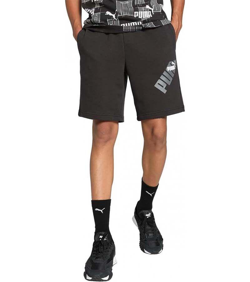Puma Muški šorc Power Graphic Shorts 9'' Tr, Crni