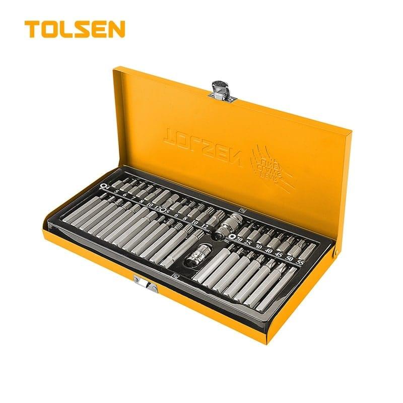 Tolsen Set Bit Nastavaka 20385 Imbus/Torx 3/8-1/2 40 Kom.