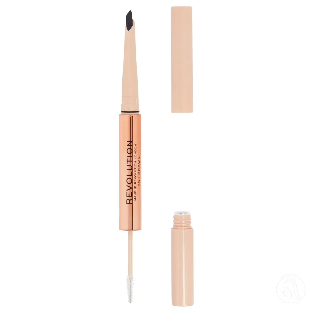 Revolution Olovka i gel za obrve 2u1 Fluffy Brow Duo Ash Brown 0.12g+1ml