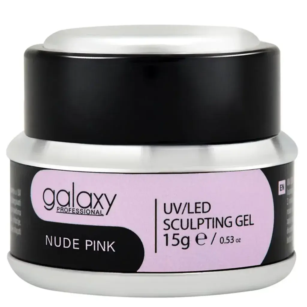 Galaxy Professional Gradivni gel za nadogradnju noktiju  UV/LED, 15g, Nude Pink