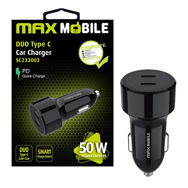 Max Mobile Auto adapter PD QC 3.0 DUO TYPE C SC-233003, 50W