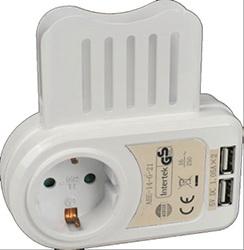 Aoboer Utičnica sa dva USB punjača i držačem telefona 16A/250V S01C