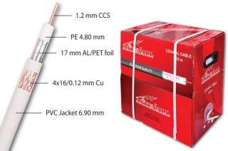 Megamontenegro Koaksialni kabl RG6 1.2 64/0,12 PVC