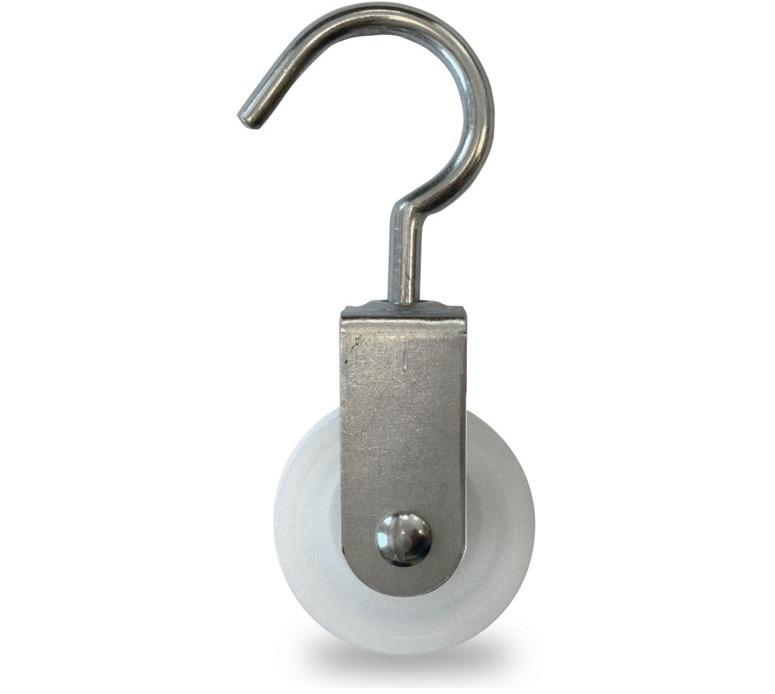 Maurer Koturača plastićna 50mm sa metalnom okretnom kukom