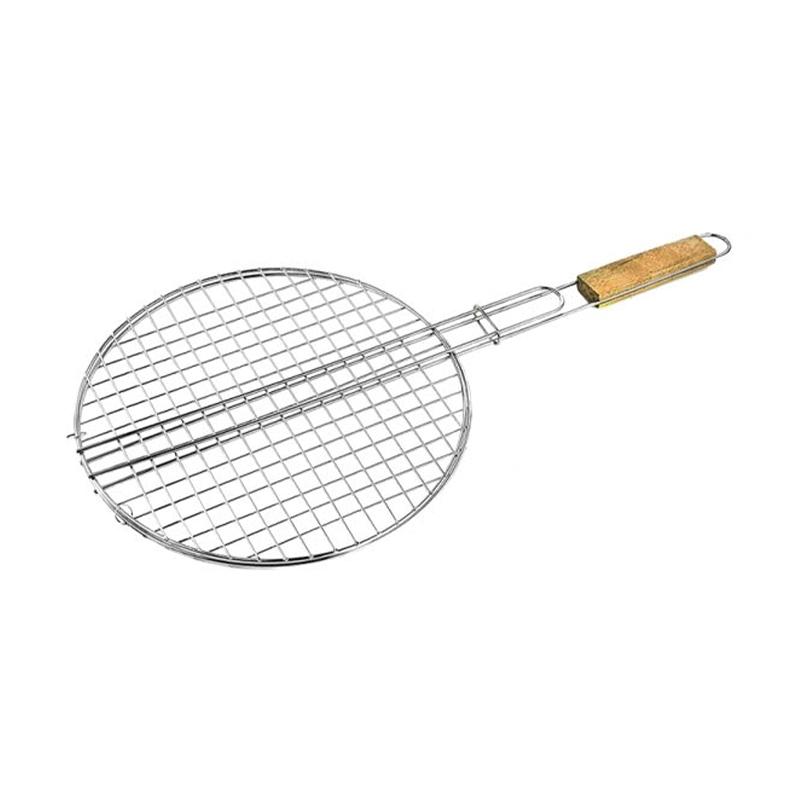 Bormann Roštilj rešetka Inox Fi40cm sa drvenom drškom BBQ1001