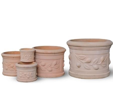 TKPOTTERY Saksija terakota L22xW22xH16cm LEMON CYLINDER 22