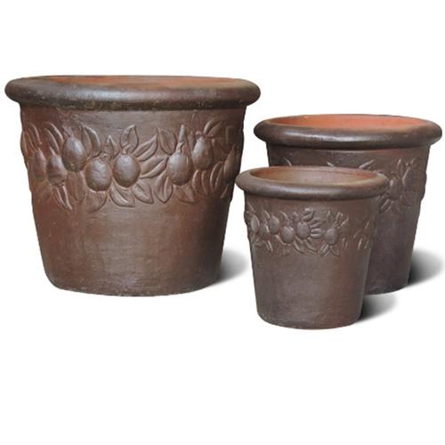 TKPOTTERY Saksija terakota Fi46xH41cm OLIVE PLANTER 46