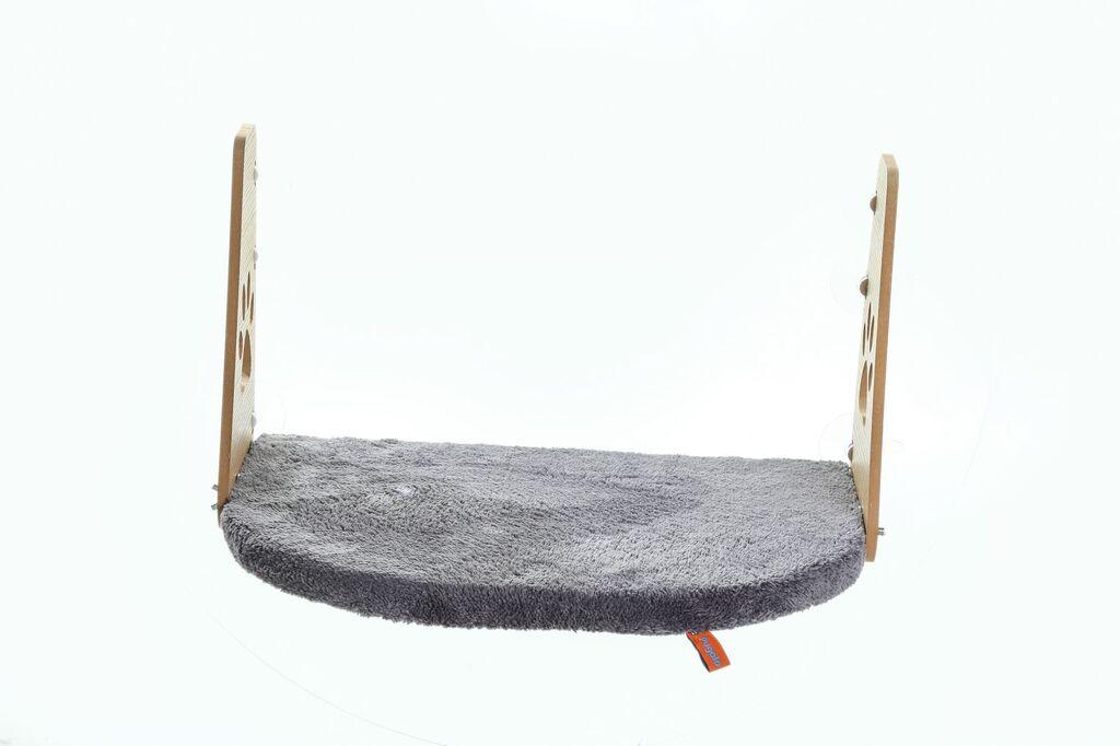 Mačji krevet Paws & Whiskers za prozor, 28 × 47 cm, antracit