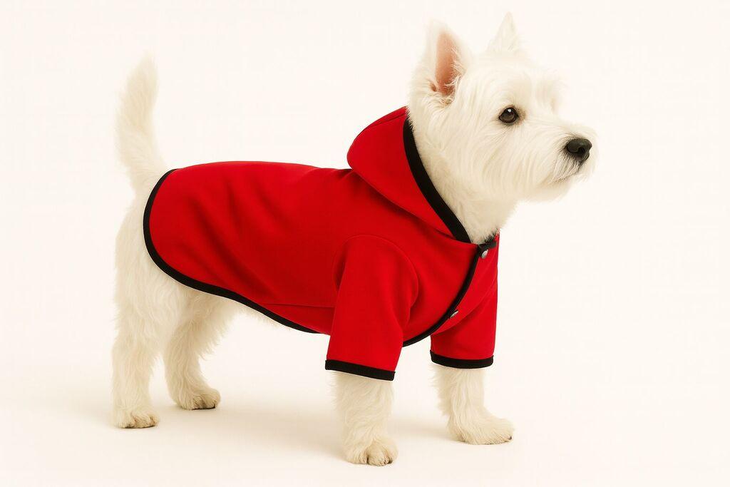 Odijelo za pse Paps & Whiskers Softshell crvena kabanica, crvena
